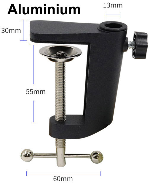 Універсальне суцільнометалеве кріплення AVADONA для настільної лампи, міцне та стильне у чорному кольорі, фото 1