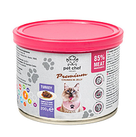 Pet Chef консерва для котів 200 г (індичка)