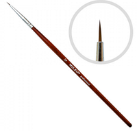 Пензель для малювання натуральний No2 (червона ручка)