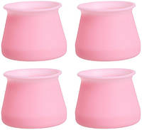 Захисні накладки для ніжок стільця та меблів силікойові, 4 шт. рожевий