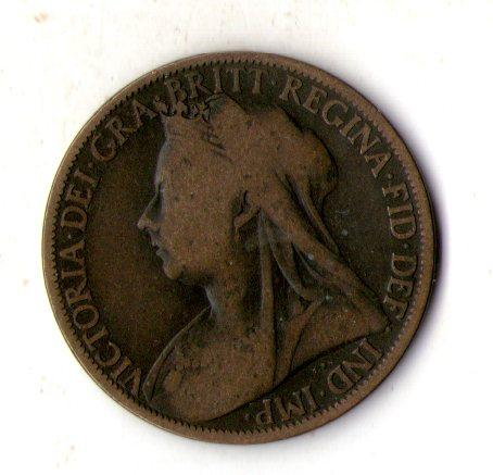 Велика Британія Королева Вікторія 1 пенні 1894 рік №2909, фото 1