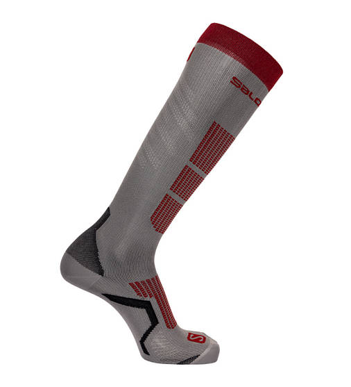Шкарпетки гірськолижні Salomon S/PRO M 39-41 Beluga/Goji Berry, фото 1