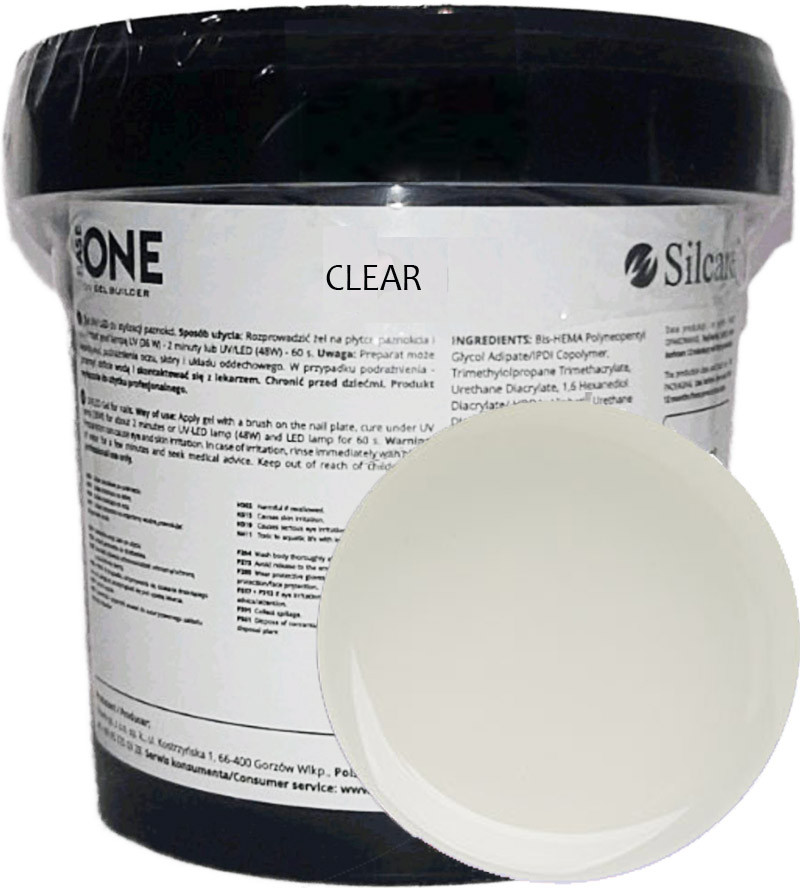Silcare Base One Clear: Провідний Прозорий Гель для Нігтів, 1 кг - Ідеальний для Моделювання, фото 1