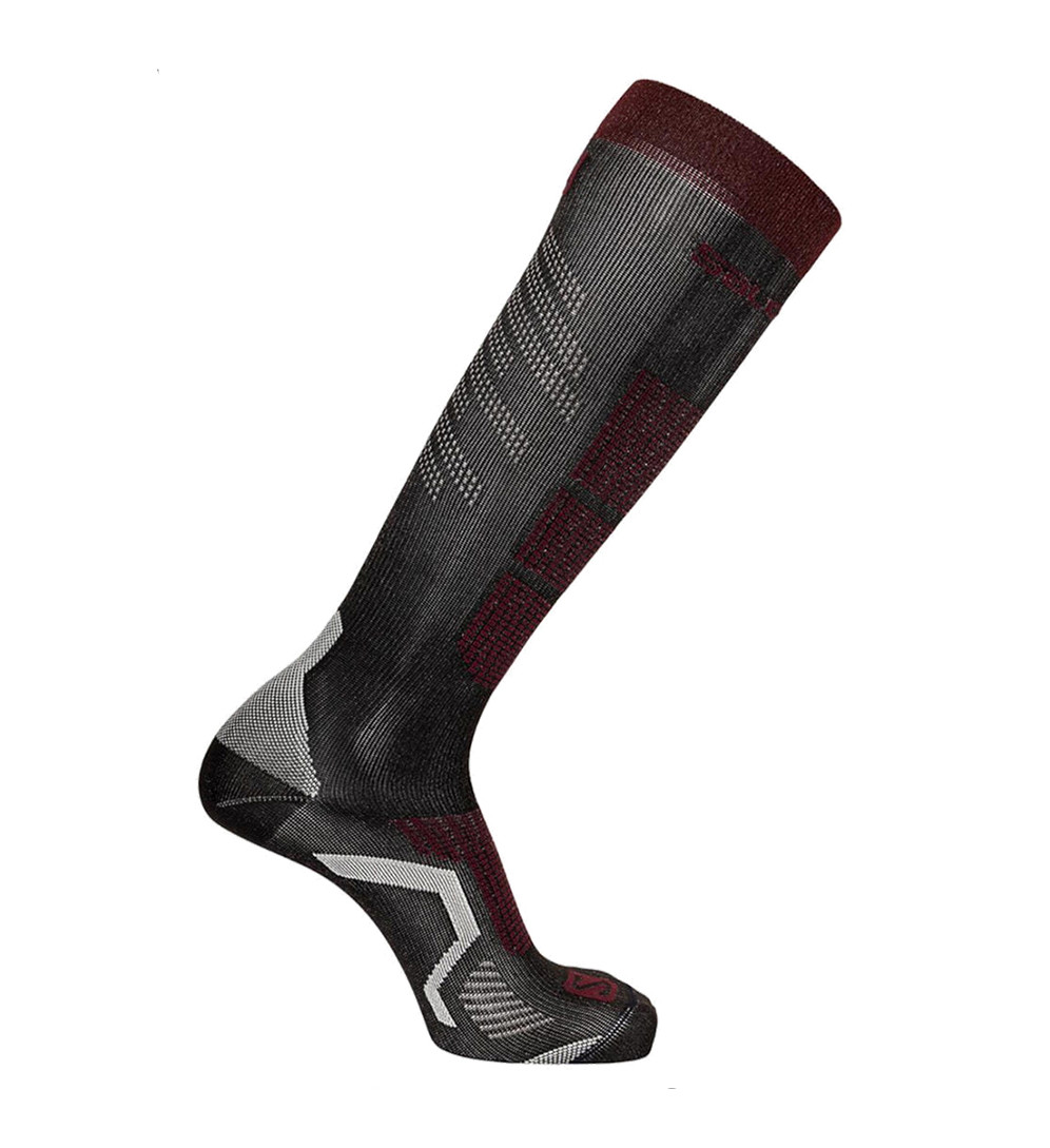 Шкарпетки гірськолижні Salomon S/PRO M 39-41 Black/Winetasting