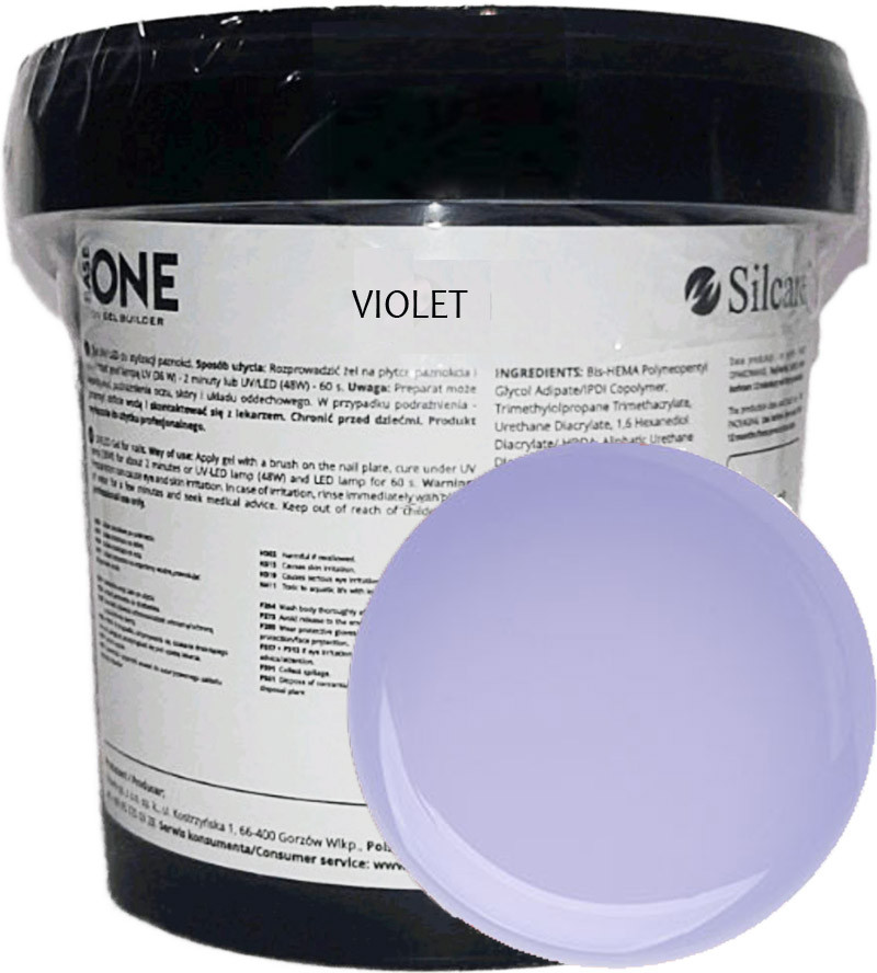 Silcare Base One Violet Гель для нарощування нігтів Прозорий 1 кг, фото 1