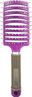 Гребінець-щітка AVADONA з вентиляцією, квадрат, лілова