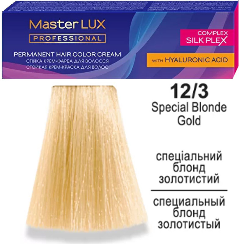 Фарба для волосся Master LUX professional 12.3 Спеціальний Блонд Золотистий 60мл, фото 1