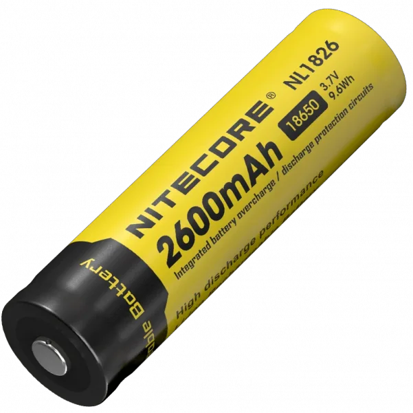 Акумулятор Nitecore NL1826 2600mAh 18650 Li-Ion 3.7V (Жовтий)