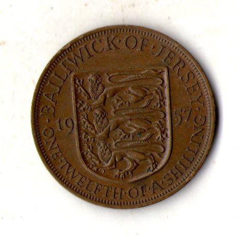 Джерсі ¼ шилінга, 1957 рік королева Єлизавета II  №2903, фото 1