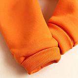 Дитячий теплий ромпер помаранчевий, фото 3