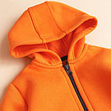 Дитячий теплий ромпер помаранчевий, фото 4