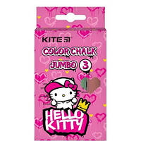 Крейда кольорова Kite Hello Kitty Jumbo 3 кольори 3шт, кругла
