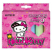 Крейда кольорова Kite Hello Kitty Jumbo 6 кольорів 6шт кругла