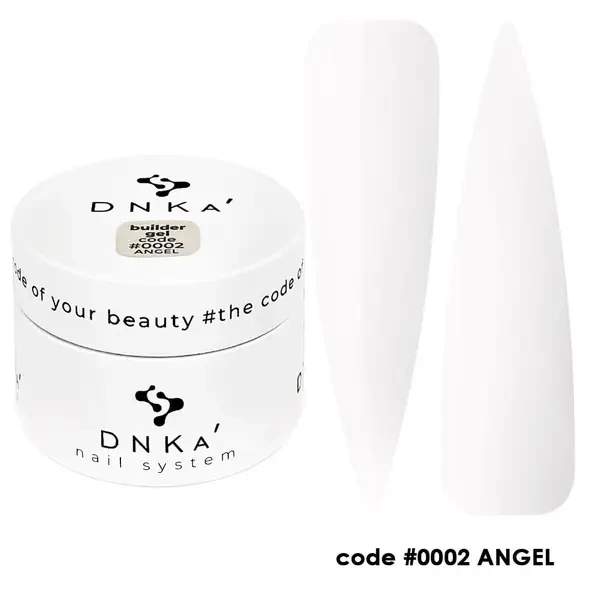 Моделюючий гель для нігтів Dnka Builder Gel, #0002 Angel молочний, 30 мл, фото 1
