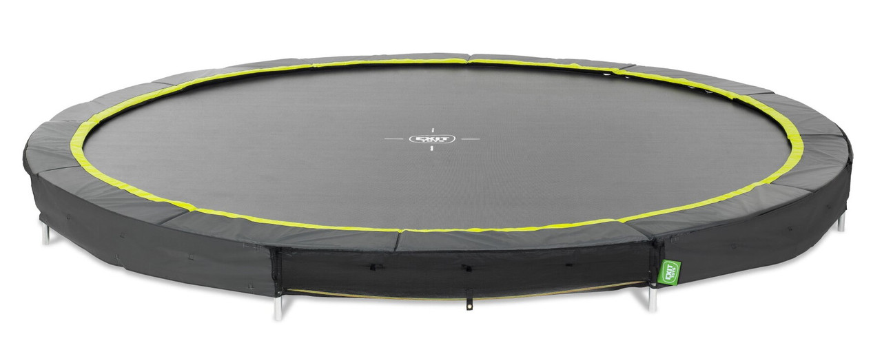 Батут вбудований у землю EXIT Silhouette 366 см, чорний (великий для дітей і дорослих), фото 1