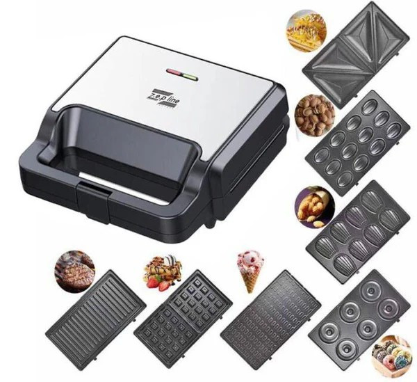 Мультимейкер Zepline ZP-806 7-в-1 електрогриль 2200 Вт сендвічниця зі змінними пластинами, фото 1