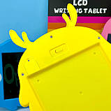 Дитячий графічний планшет для малювання Animals Writing Tablet LCD зі стилусом Жовтий, фото 2