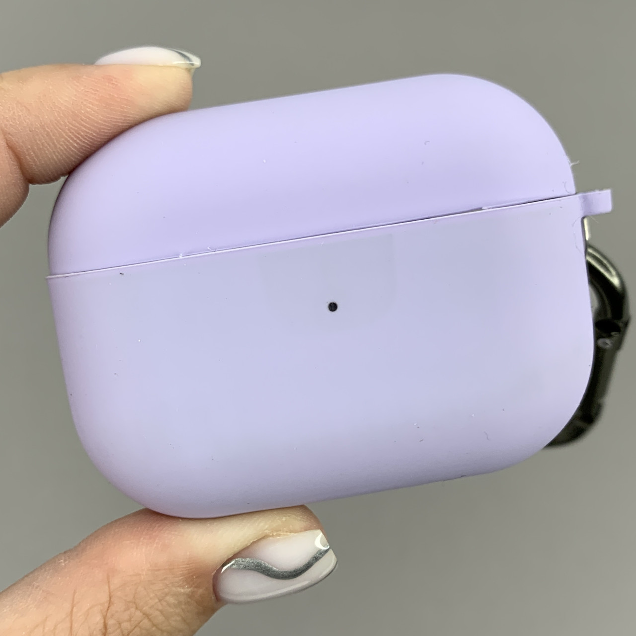 Чохол для AirPods Pro чохол з мікрофіброю з карабіном для навушників аірподс про бузковий lcn