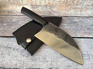 Ніж кухонний Серб 7, сокира сікач ручної роботи з потужним клинком зі сталі х12мф, чохол в комплекті