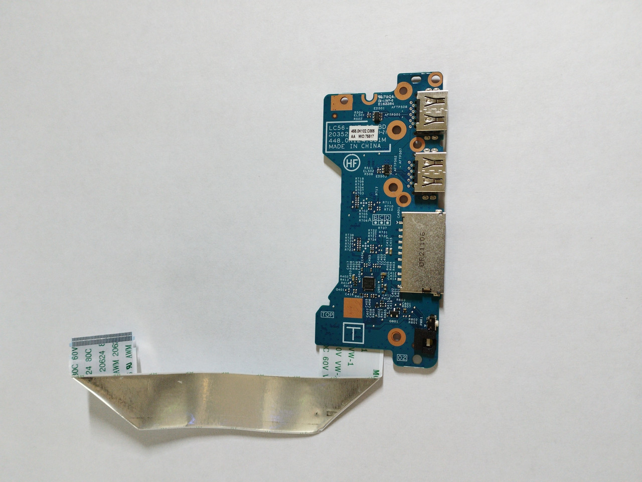Додаткова плата Lenovo Flex 5-14 5-14ITL05 14ALC05 Flex 5 15 Плата USB Cardreader кнопка вкл. б/в (448.0K126.001M)