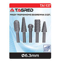 Фрези з хвостовиком 6 мм для оброблення дерева та пластику TA1137 набір кінцевих фрез
