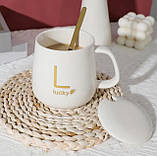 Чашка Lucky з кераміки з підставкою і підігрівом від 220в 350 мл, біла, фото 4