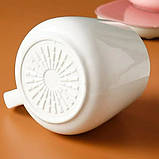 Чашка Lucky з кераміки з підставкою і підігрівом від 220в 350 мл, біла, фото 6