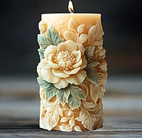 Силіконова форма молд для виготовлення свічок "Півонія"