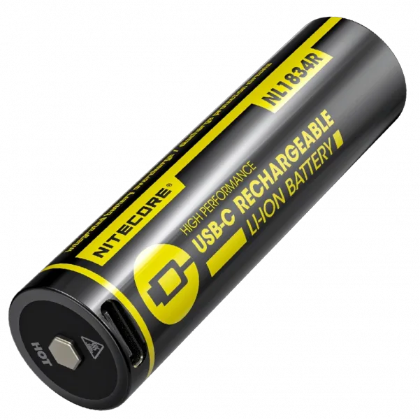 Акумулятор USB-C Nitecore NL1834R 18650 3400mAh 3.7V Li-Ion (Чорний)