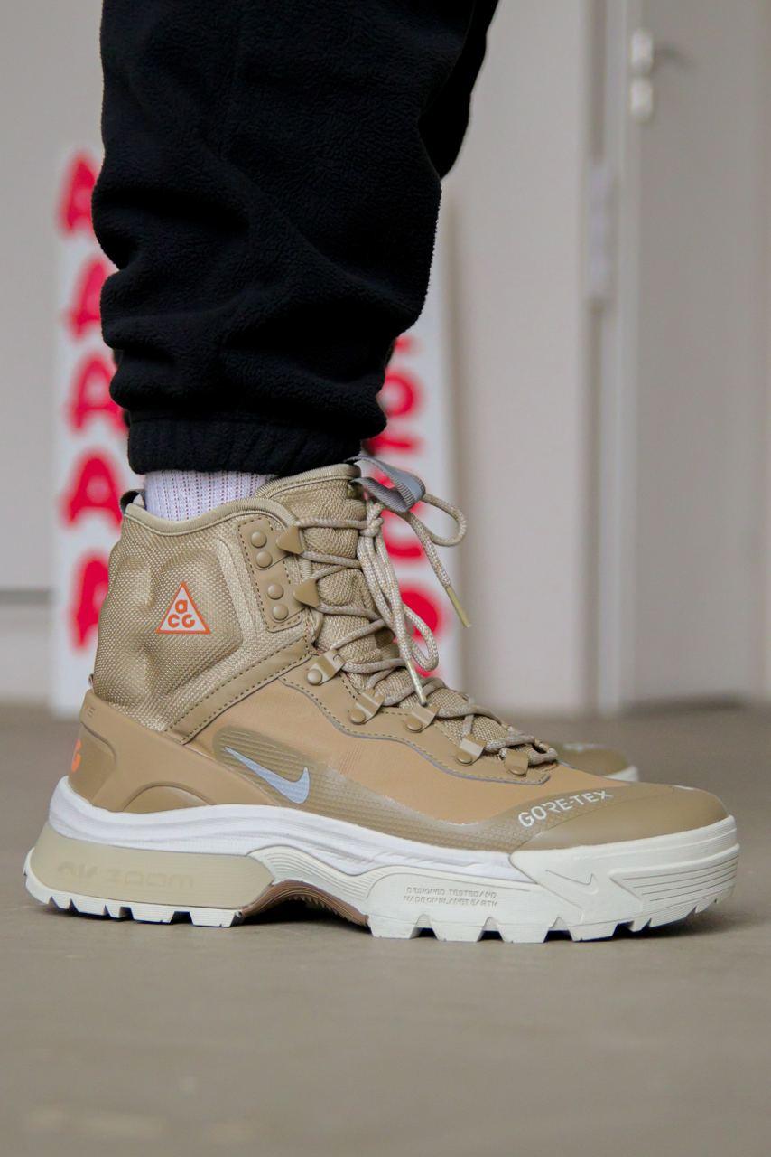Зимові Чоловічі Кросівки Nike ACG Air Zoom Gaiadome Gore-Tex Beige / Найк АСГ Аїр Зум Гаядом Гор Текс Бежеві
