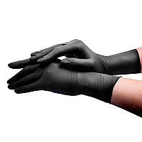 Рукавички нітрилові без пудри розмір L, чорні неопудрені (200 шт/уп)