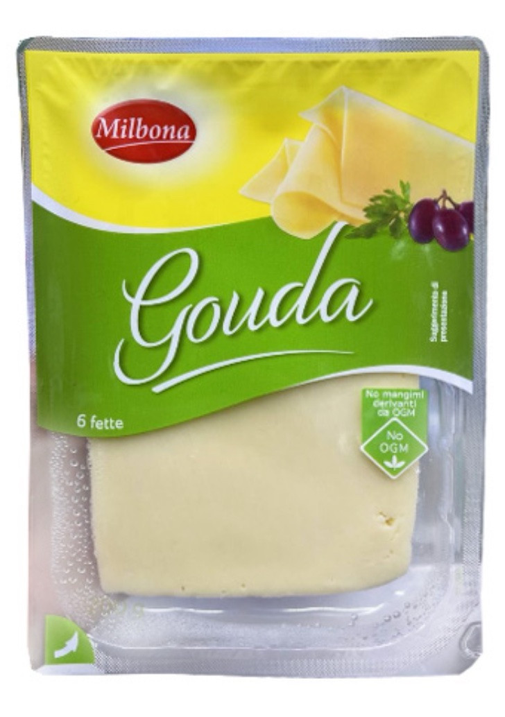 Сир нарізка Gouda Milbona 200гр