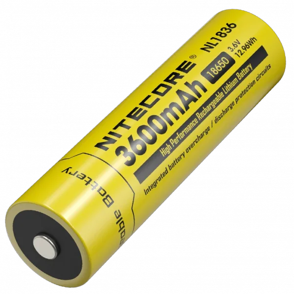 Акумулятор Li-Ion 18650 Nitecore NL1836 3.6V 3600mAh захищений (Жовтий), фото 1