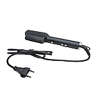 Гребінець випрямляч для волосся Hair Straightener HQT-909B, Чорний / Щітка-плеска з турмаліновим покриттям, фото 4