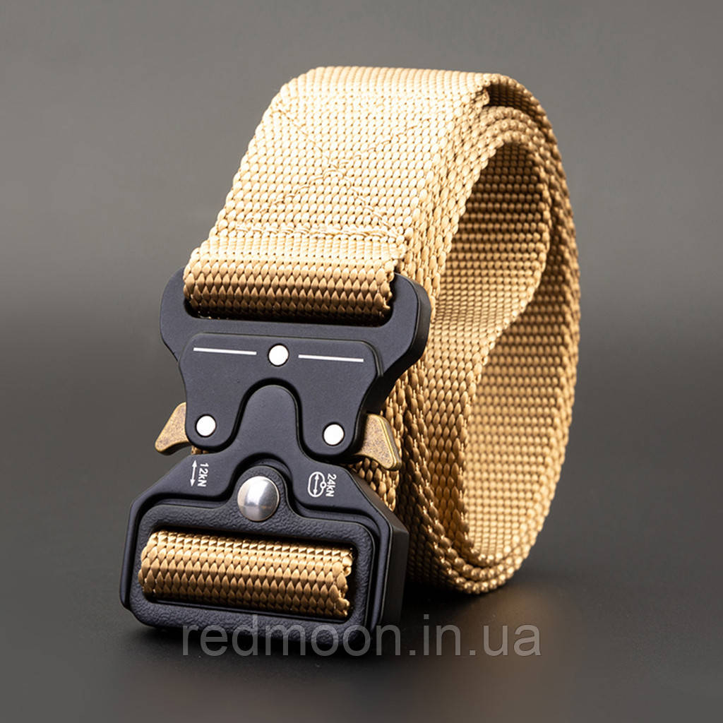 Чоловічий ремінь Tactical Belt 125 см, Пісочний / Туристичний ремінь / Чоловічий ремінь із пряжкою, фото 1