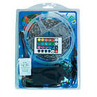 Набір 2 шт Світлодіодна LED стрічка 5м, 12V, RGB 3528 + пульт + блок / Неонова стрічка / Підсвічування в кімнату, фото 6