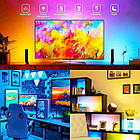 Набір 2 шт Світлодіодна LED стрічка 5м, 12V, RGB 3528 + пульт + блок / Неонова стрічка / Підсвічування в кімнату, фото 8