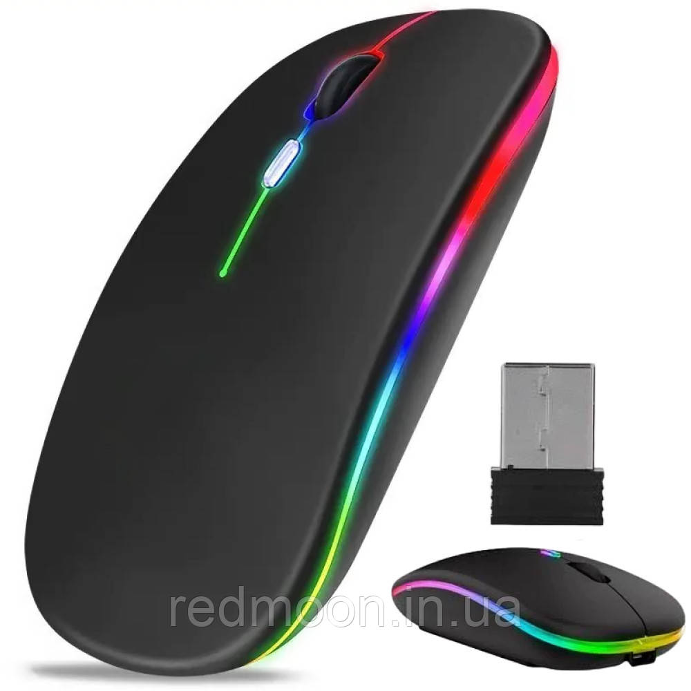 Бездротова мишка Zornwee AP100 з підсвічуванням на акумуляторі / Комп'ютерна миша / Комп'ютерна мишка, фото 1