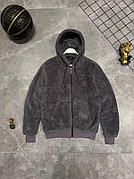 Кофта зимова сіра Nike Зіп-толстовка молодіжна Найк на замку, Тепла чоловіча майстерня спортивна TOP