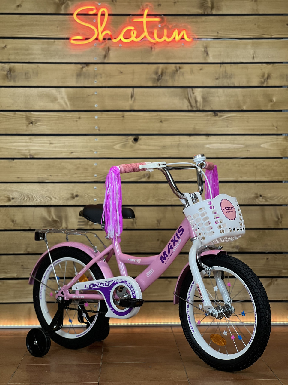 Дитячий велосипед 16" Corso MAXIS CL-16647 на рост 100-115 см рожевий