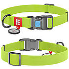 Нашийник для собак (вологостійкий) c QR-паспортом та пряжкою-фастекс, WAUDOG Waterproof, S / Амуніція для собак, фото 3