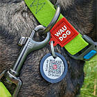 Нашийник для собак (вологостійкий) c QR-паспортом та пряжкою-фастекс, WAUDOG Waterproof, S / Амуніція для собак, фото 4