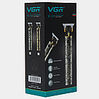 Професійний тример для стрижки волосся + 3 насадки, VGR V-097, Золотий / Чоловіча машинка для стрижки, фото 10