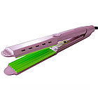 Щипці гофре для волосся з регулюванням температури, 140-210° від мережі, GM 2957W / Плойка гофре / Праска для волосся, фото 5