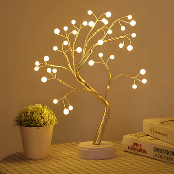 Настільний LED світильник 50см, DIY Auelife, Дерево Бонсай, від USB / Нічник / Лампа на батарейках