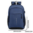 Міський рюкзак для ноутбука (44×30×13 см), Синій/Viuman/Спортивний рюкзак водонепроникний, фото 10