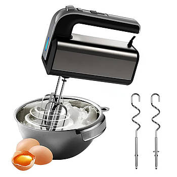 Електричний міксер ручний 800Вт (5 швидкостей) + 2 насадки, R-6664 / Кухонний міксер / Міксер для кухні