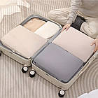 Складна дорожня сумка для подорожей 12х30х40см, Бежева / Сумка для зберігання речей / Сумка ручна поклажа, фото 2