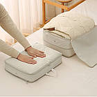 Складна дорожня сумка для подорожей 12х30х40см, Бежева / Сумка для зберігання речей / Сумка ручна поклажа, фото 5