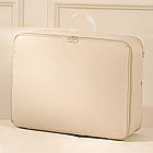 Складна дорожня сумка для подорожей 12х30х40см, Бежева / Сумка для зберігання речей / Сумка ручна поклажа, фото 6